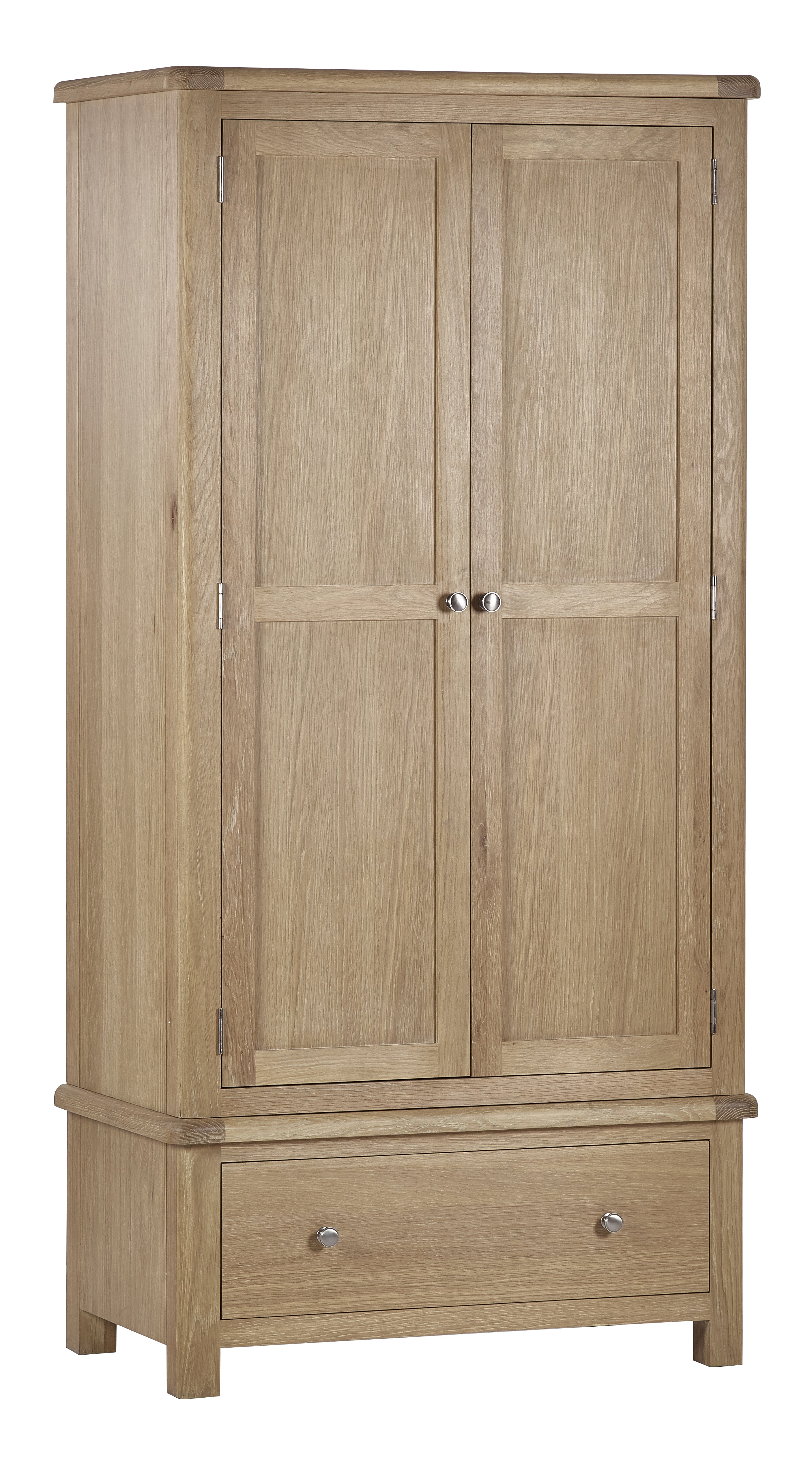 Cayden Limed Oak Wood Double Wardrobe